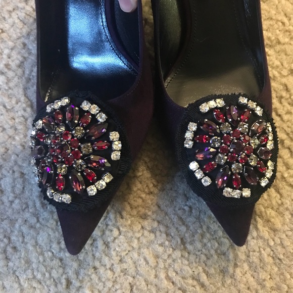 Prada suede crystal embellished pumps - Picture 3 of 8